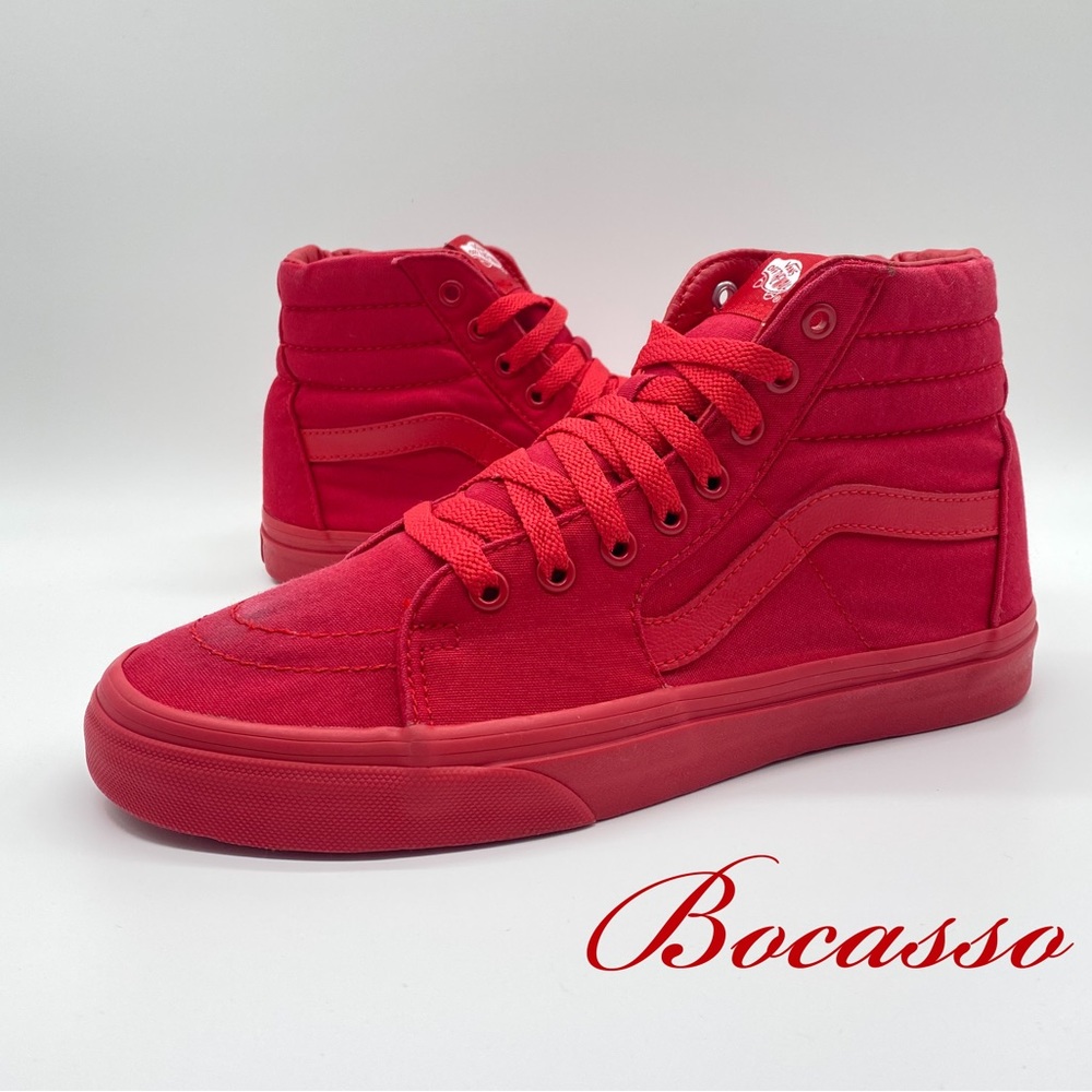 Vans red SK8-HI (Mono Canvas)